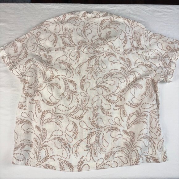 a.n.a. A New Approach White & Tan Floral Button-Up - Size L - Picture 8 of 8